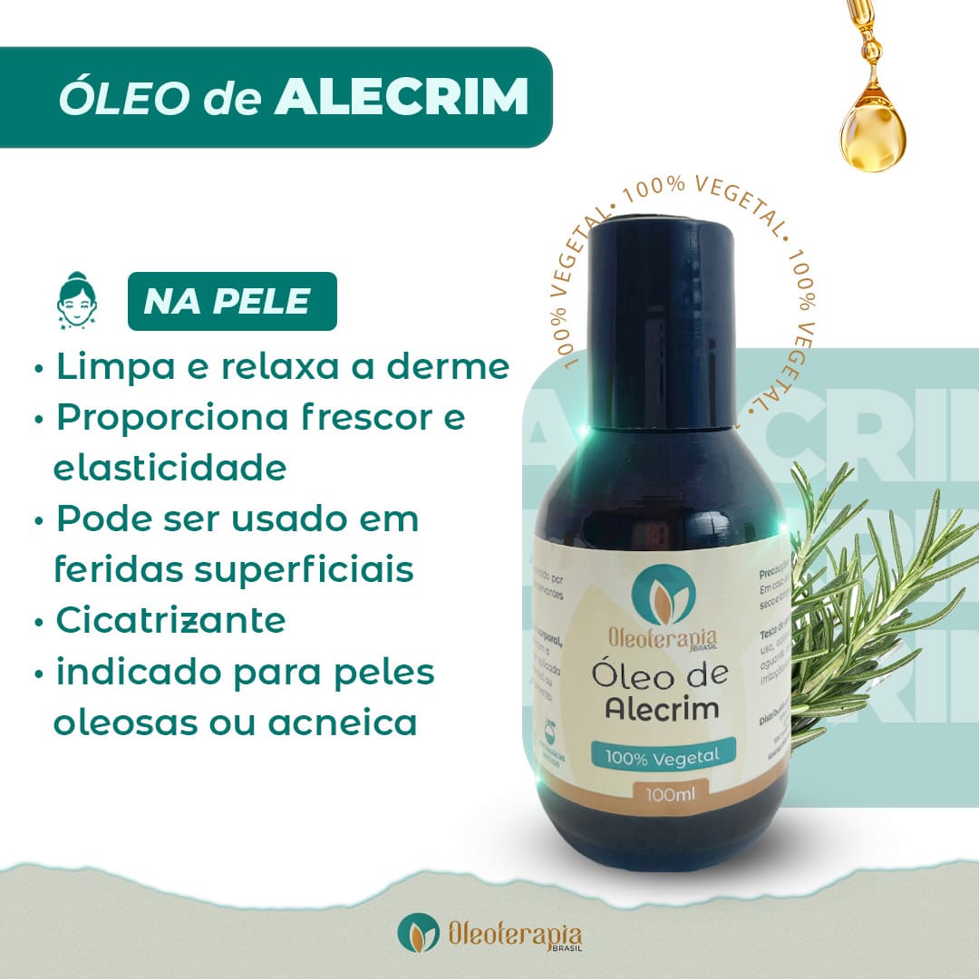 Óleo De Alecrim 100 Natural Umectação Capilar Cuidados Com A Pele Massagem Terapêutica 3842